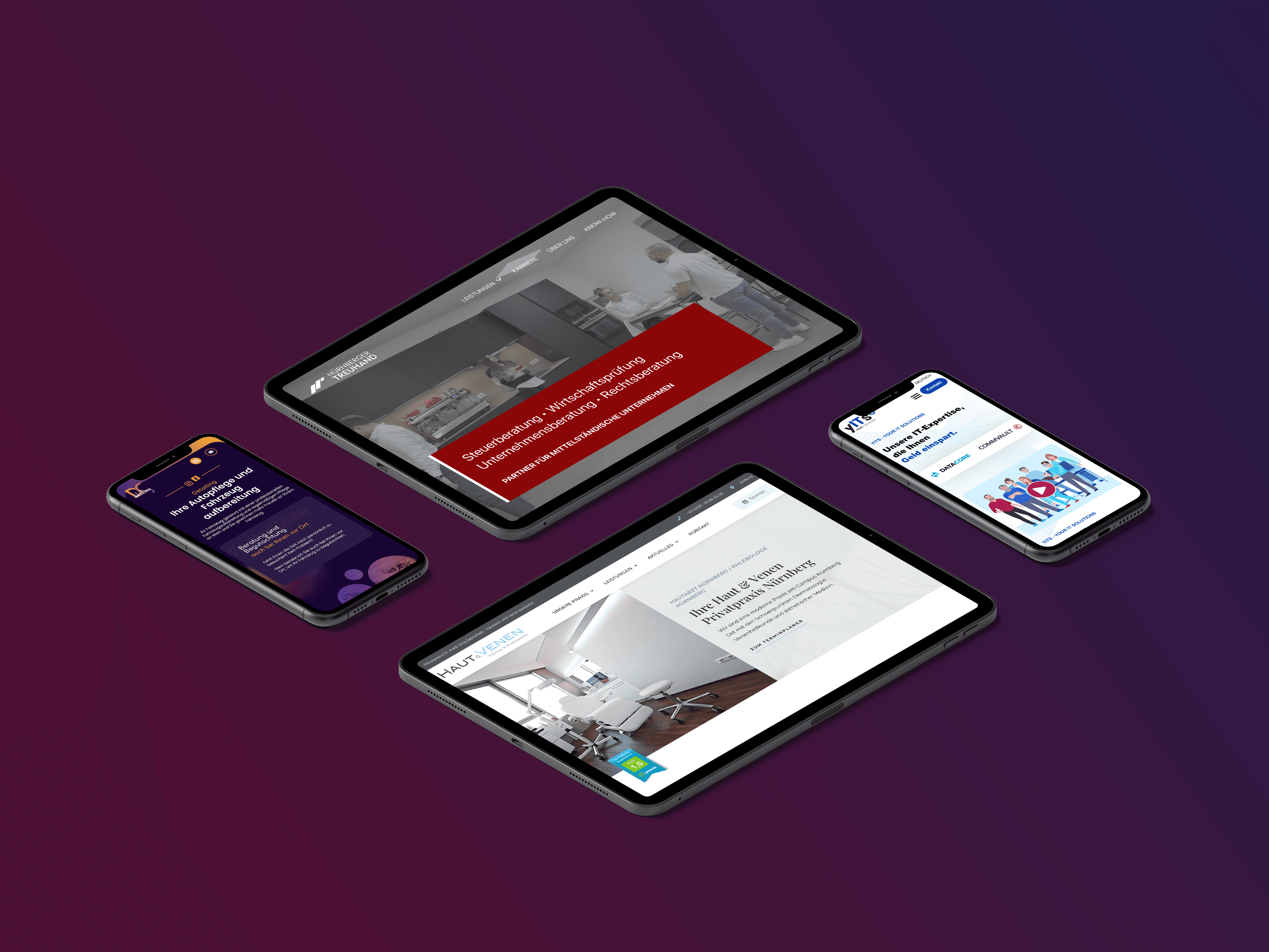 Beispiel für Webdesign von Kube Studio